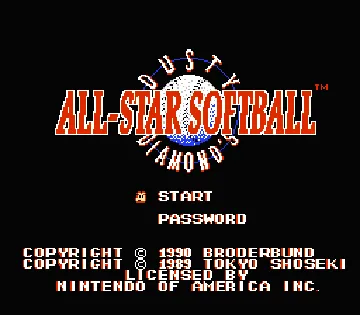 Dusty Diamond's All-Star Softball (USA) screen shot title